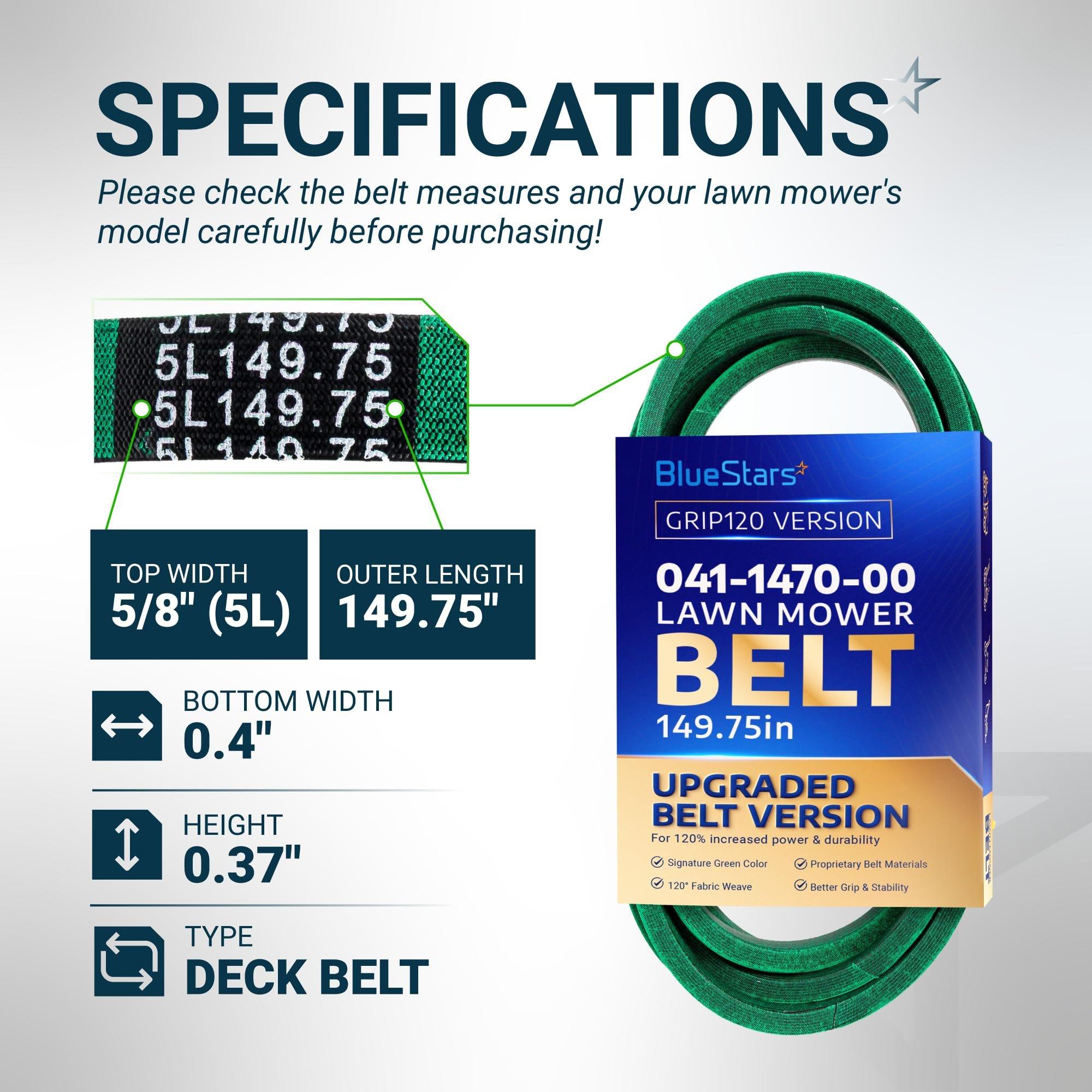 [Grip120] 041-1470-00 Deck Belt for 48” Bad Boy ZT Elite MZ Magnum Maverick HD Compact Loutlaw CZT Elite and 50” ZT CZT - Aramid Cord Mower Belt | 5/8” x 149.75” image 1