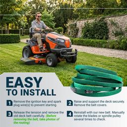[Grip120] 582236301 Deck Belt for 54" Husqvarna, 48" MTD Cub Cadet, Gravely, Ariens Lawn Mower - Replaces 954-04329 754-04329 | 137" x 1/2" thumbnail 9