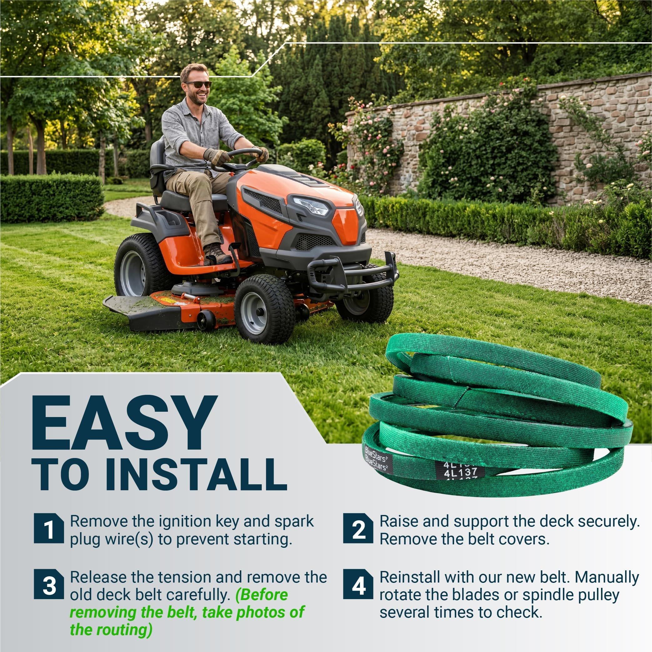 [Grip120] 582236301 Deck Belt for 54" Husqvarna, 48" MTD Cub Cadet, Gravely, Ariens Lawn Mower - Replaces 954-04329 754-04329 | 137" x 1/2" image 9