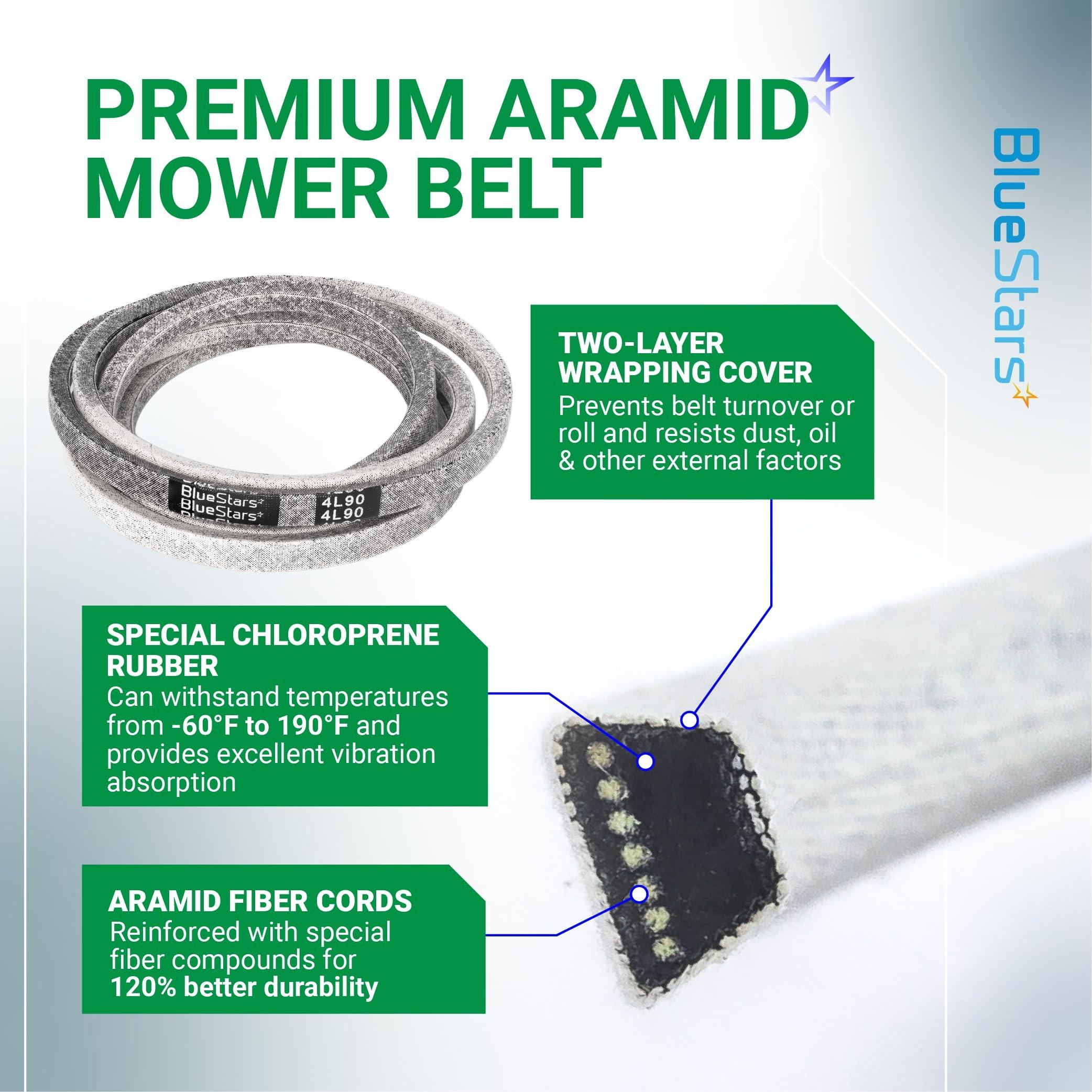 954-04122 754-04122 Lawn Mower Belt for Troy Bilt 46" Deck MTD Toro LX460 LX465 13AX60KH011 13AX60KH066 13AX60KH211 Riding Mowers - Replaces 954-5834 112-5834 | 1/2" x 90" image 5
