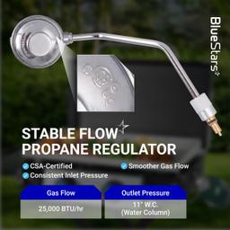 Griddle Regulator Replacement for Blue Rhino Razor 2 Burner Griddle GGC2030M 25" Outdoor Portable Propane Gas Grill Griddle GGC2030L GGT2130M GGT2131M GGT2160M Grill Adapter Regulator thumbnail 4