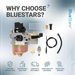 Carburetor Kit for Monster Mega Moto 79cc 80cc 97cc 105cc Mini Bike MMB80 MMB105 Motovox MBX10 Baja DB30 Coleman B100 RT100 Go Kart Carb Engine | w/Main Jet Throttle Cable thumbnail 8