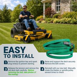 [Grip120] 604711 577503601 Deck Belt for 60" Hustler Raptor SD 932541 933119 933127 934562 934612 Big Dog Alpha MP Husqvarna Lawn Mowers | 154" x 5/8" thumbnail 9