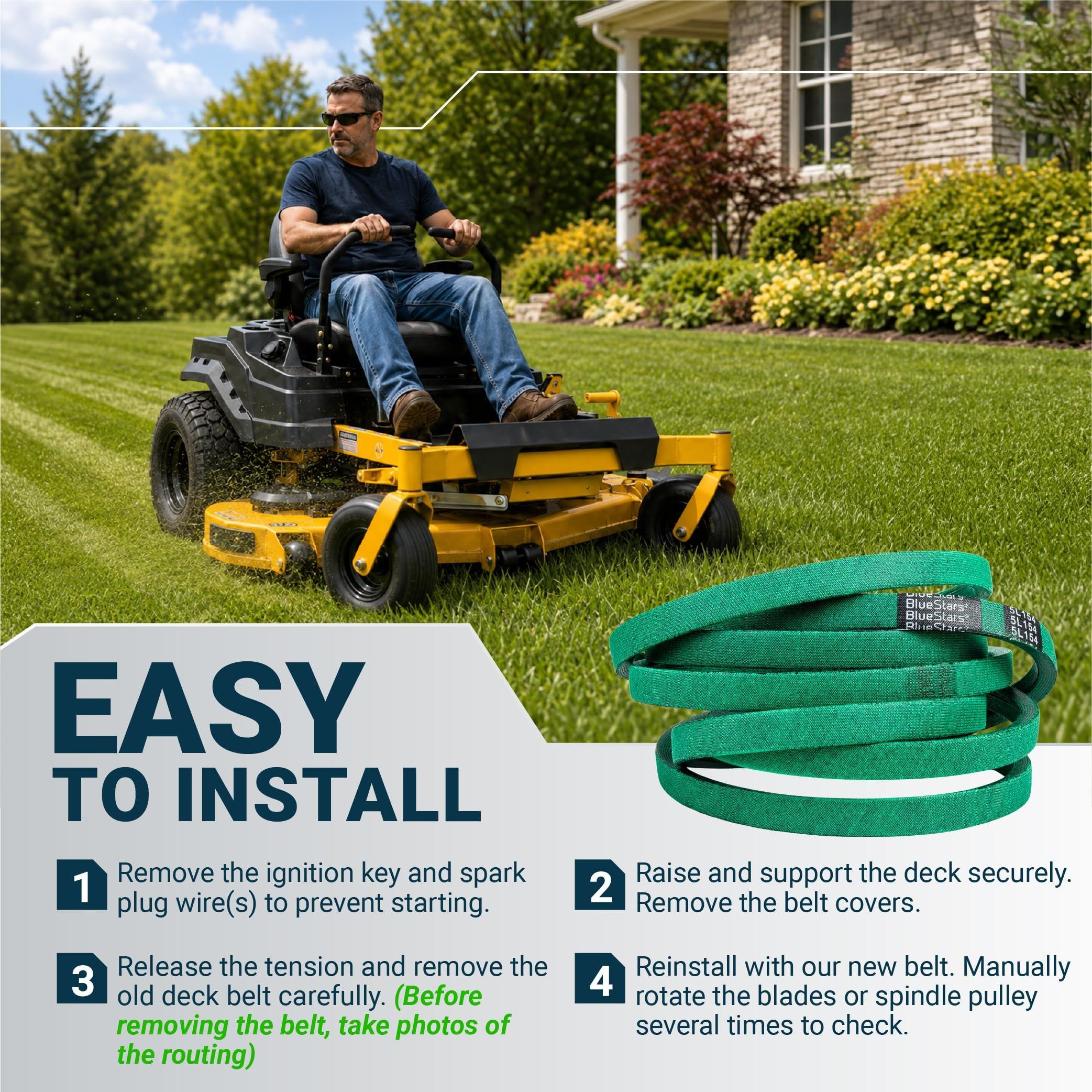 [Grip120] 604711 577503601 Deck Belt for 60" Hustler Raptor SD 932541 933119 933127 934562 934612 Big Dog Alpha MP Husqvarna Lawn Mowers | 154" x 5/8" image 9