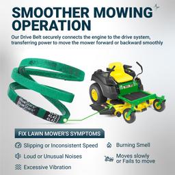 [Grip120] M154157 Drive Belt for John Deere EZtrak Z425 Z445 Z465 Zero Turn Mowers - Traction Drive V-Belt Replacement | 1/2" x 42.2" thumbnail 8