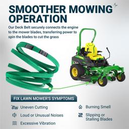 [Grip120] TCU30356 Deck Belt for John Deere Z915B Z915E Z920M Z930M Z950M Z960M Z970R ZTrak Mowers, Mower Blade Belt - Replaces TCU35604 | 5/8" x 182.5" thumbnail 8