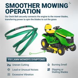 [Grip120] 5023256 Deck Belt for Snapper 355Z 360Z 400Z, Simplicity ZT2050 ZT3000 Champion, Ferris Mowers, Blade Drive Belt - Replaces John Deere M152398 5023256SM | 1/2" x 151" thumbnail 8