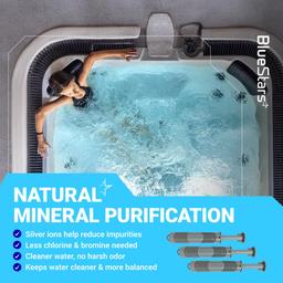Hot Tub Silver Ion Cartridge - Mineral Sticks for Hot Springs Spa, Spa Silver Ion Ag+ Cartridge, Freshwater Mineral Sanitizer Keep Water Crystal-Clear for 4 Months | Pack of 3 thumbnail 5