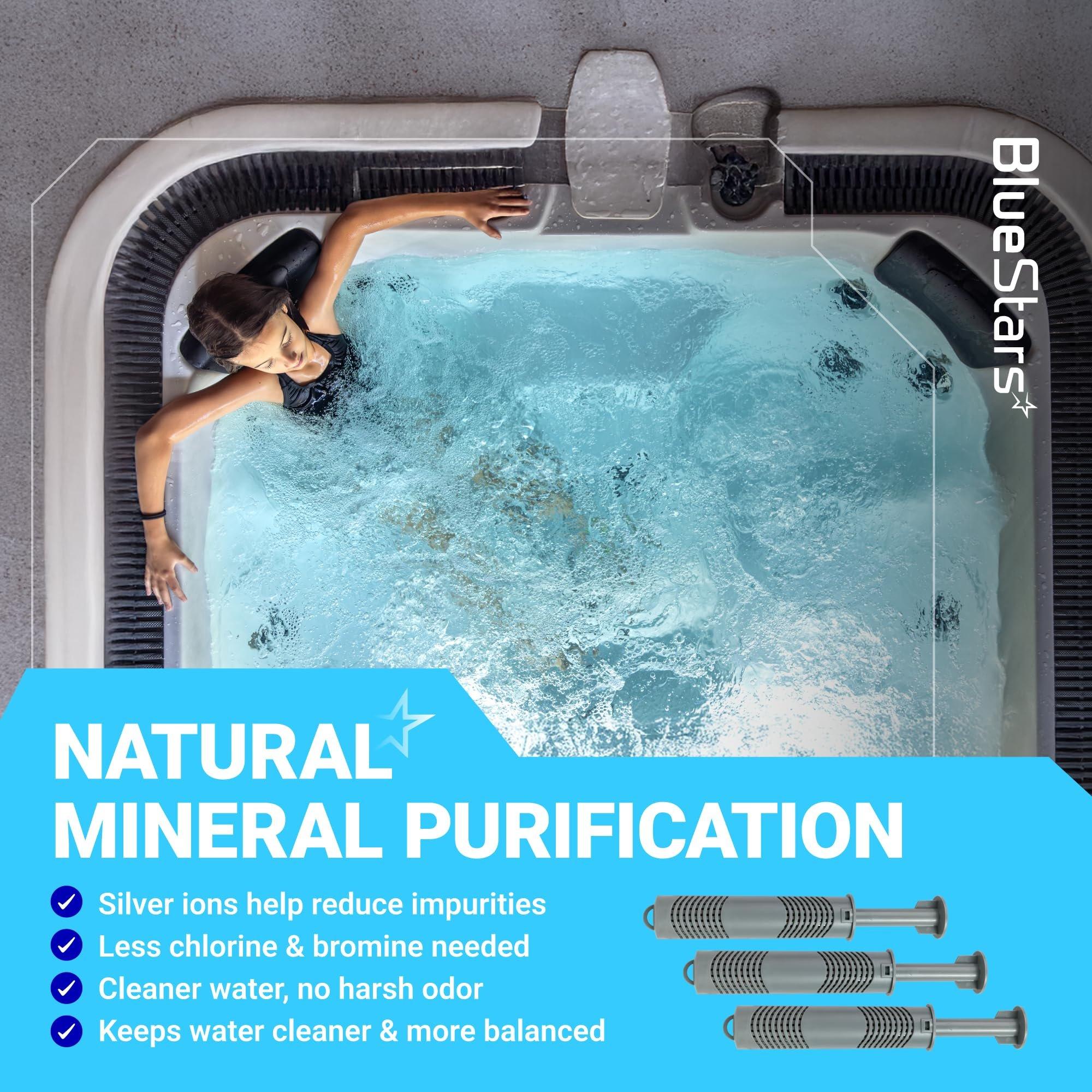 Hot Tub Silver Ion Cartridge - Mineral Sticks for Hot Springs Spa, Spa Silver Ion Ag+ Cartridge, Freshwater Mineral Sanitizer Keep Water Crystal-Clear for 4 Months | Pack of 3 image 5