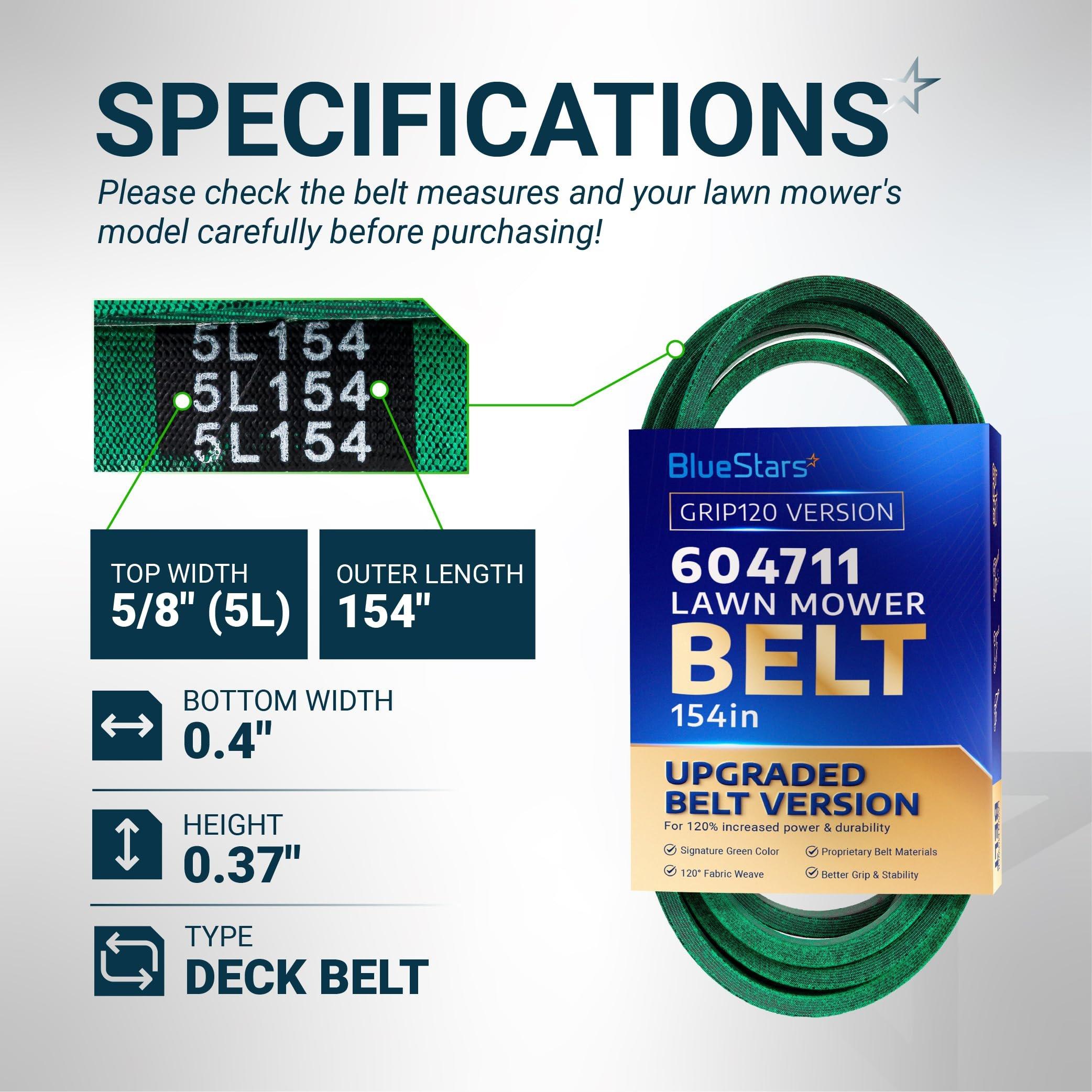 [Grip120] 604711 577503601 Deck Belt for 60" Hustler Raptor SD 932541 933119 933127 934562 934612 Big Dog Alpha MP Husqvarna Lawn Mowers | 154" x 5/8" image 1