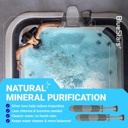 Hot Tub Silver Ion Cartridge - Mineral Sticks for Hot Springs Spa, Spa Silver Ion Ag+ Cartridge, Freshwater Mineral Sanitizer Keep Water Crystal-Clear for 4 Months | Pack of 2 thumbnail 5
