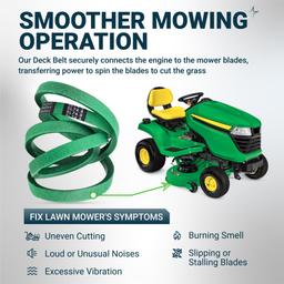 [Grip120] M169485 Primary Deck Belt for John Deere X330 X350 X354 X370 X380 X390 X394, X570 X580 X584 X590 Lawn Tractors, Mower Belt - Replaces UC39236 | 5/8" x 74.8" thumbnail 10