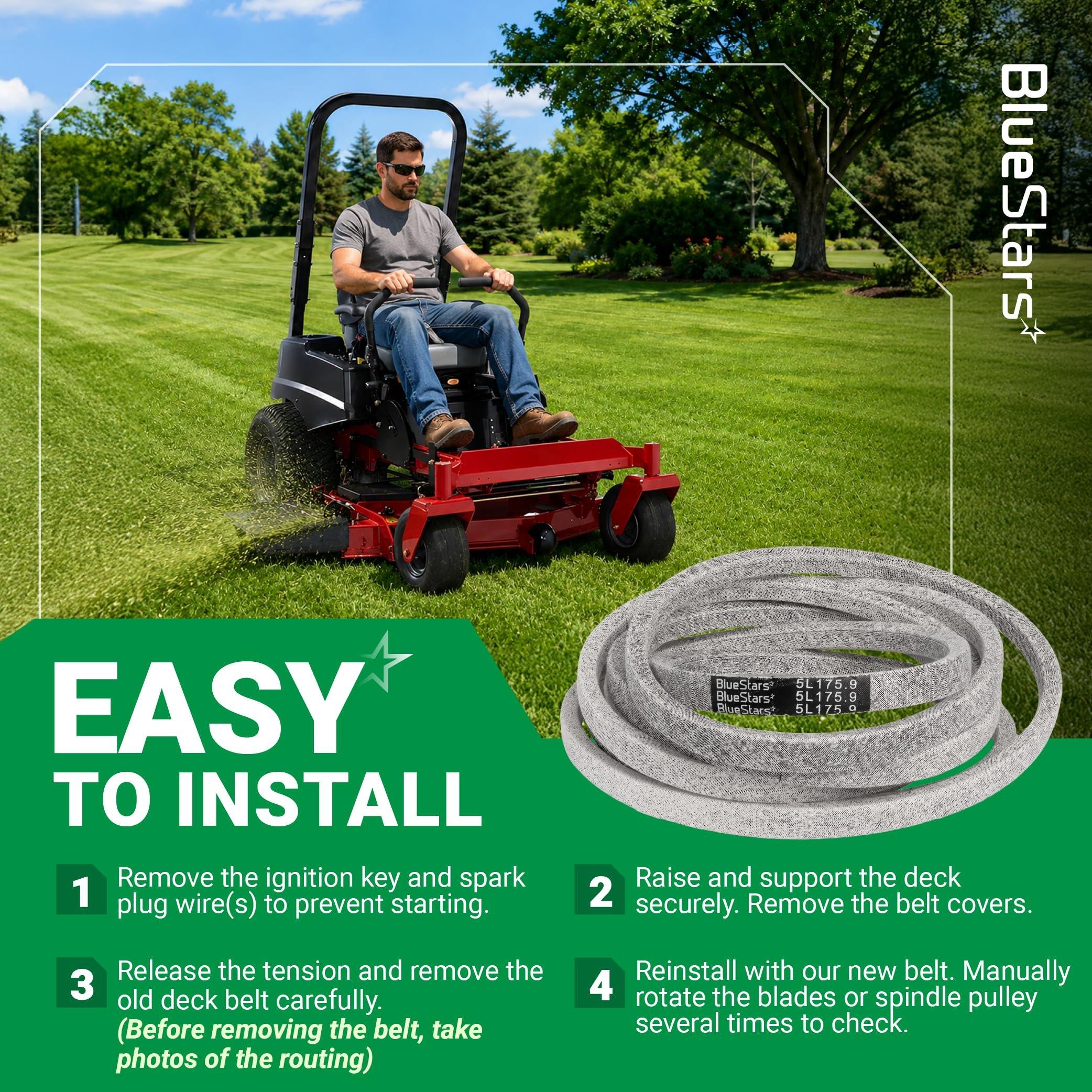 115-4971 Deck Belt Replacement for Toro Titan 54" ZX5400 MX5400 ZX5420 MX5480 ZX5450 74832 74862 74882 74822 74848 74852 Zero Turn Mower - Replaces 133-1167 | 5/8" x 175.9" image 9