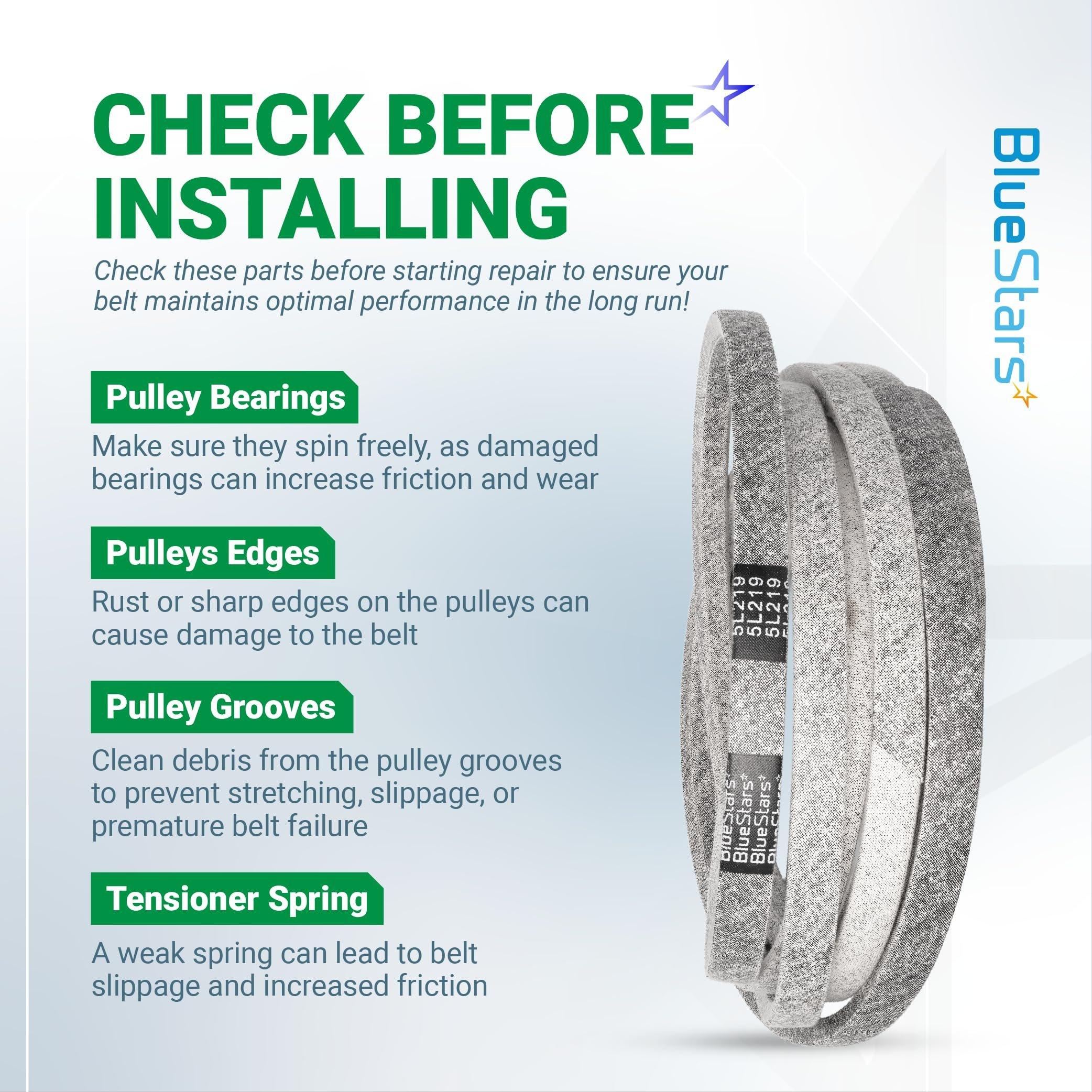 109-9023 Deck Belt Replacement for Exmark 72 Inch Deck Lazer Z X, Next Lazer Z Series Zero-Turn Mowers - Replaces 1099023 135-5777 135-5777-SL | 5/8" x 219" image 8