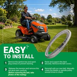 139573 Primary Deck Belt Replacement for Husqvarna 532139573 GTH220 GT190 GTH2250 GTH 2250 XP GTH2550XP GTH200 Craftsman AYP Poulan Lawn Mower Garden Tractor | 1/2" x 83" thumbnail 9