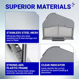 [Upgraded] DC97-16742A Dryer Lint Filter Replacement for Samsung Dryer DV45H7000EW/A2 - Replaces AP5306681 PS4221839 DC61-03048A with Flap & Cleaning Brushes thumbnail 2