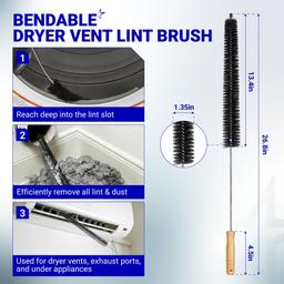[Upgraded] DC97-16742A Dryer Lint Filter Replacement for Samsung Dryer DV45H7000EW/A2 - Replaces AP5306681 PS4221839 DC61-03048A with Flap & Cleaning Brushes thumbnail 6
