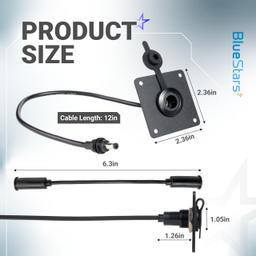 [100% Aluminum] Waterproof Wall Socket Passthrough Kit for Starlink Mini | Aluminum DC 5.5x2.1mm Female Bulkhead Connector and Power Adapter for RV Camper Boat Battery Box Truck thumbnail 1