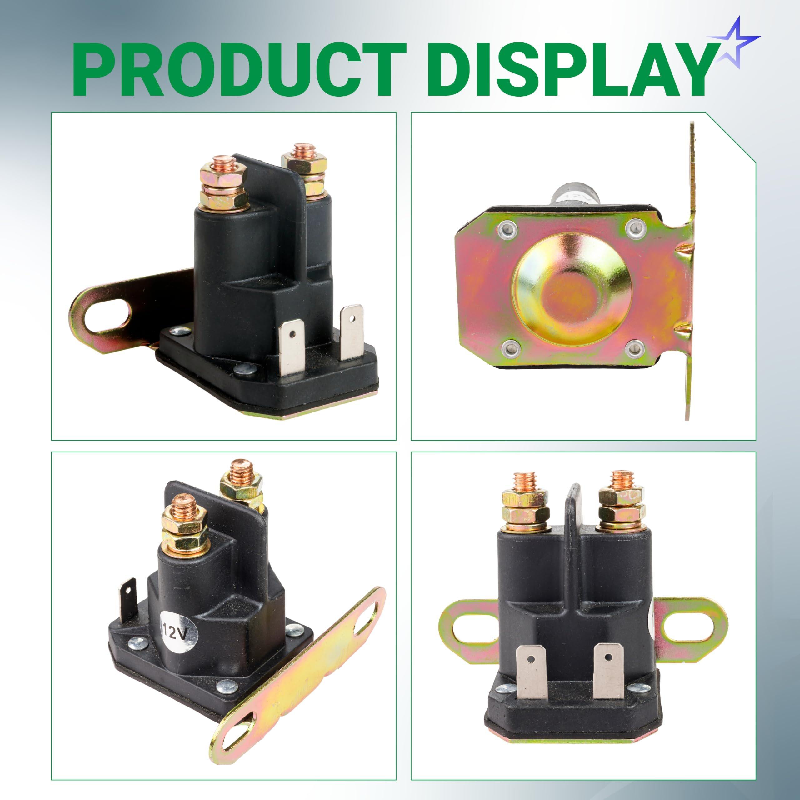 175566 Ignition Switch 7 Terminals 2 Keys & AM138068 Starter Solenoid - Compatible with John Deere L100 L105 L110 L120 - Replaces GY20074 925-1741 94762 175566 175442 725-04439 725-04439B image 10