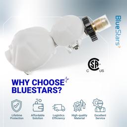 BlueStars 2 Stage Propane Regulator with POL - Standard P.O.L Connection and 3/8in Female Flare Fitting - Propane Tank Regulator for RV Vans Trailers Campers 100lb Tank ASME Tank Generators thumbnail 8