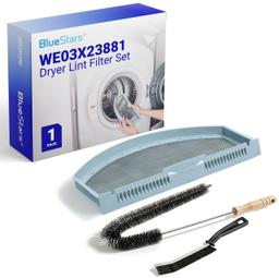 WE03X23881 Dryer Lint Filter Replacement for GE Hotpoint Dryers GTD42EASJ2WW GTD45EASJ2WS GTD33EASK0WW - Replaces PS11763056 4476390 Stainless Steel Screen with Cleaning Brushes thumbnail 0