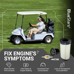 28463G01 Air Filter - EZGO Tune Up Kit E-Z-GO Gas 4-Cycle RXV TXT Medalist Workhorse MPT ST Cushman Hauler - Fits Club Car Precedent Carryall - Includes Spark Plug Fuel Filter Oil Filter thumbnail 5