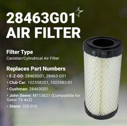 28463G01 Air Filter - EZGO Tune Up Kit E-Z-GO Gas 4-Cycle RXV TXT Medalist Workhorse MPT ST Cushman Hauler - Fits Club Car Precedent Carryall - Includes Spark Plug Fuel Filter Oil Filter thumbnail 2