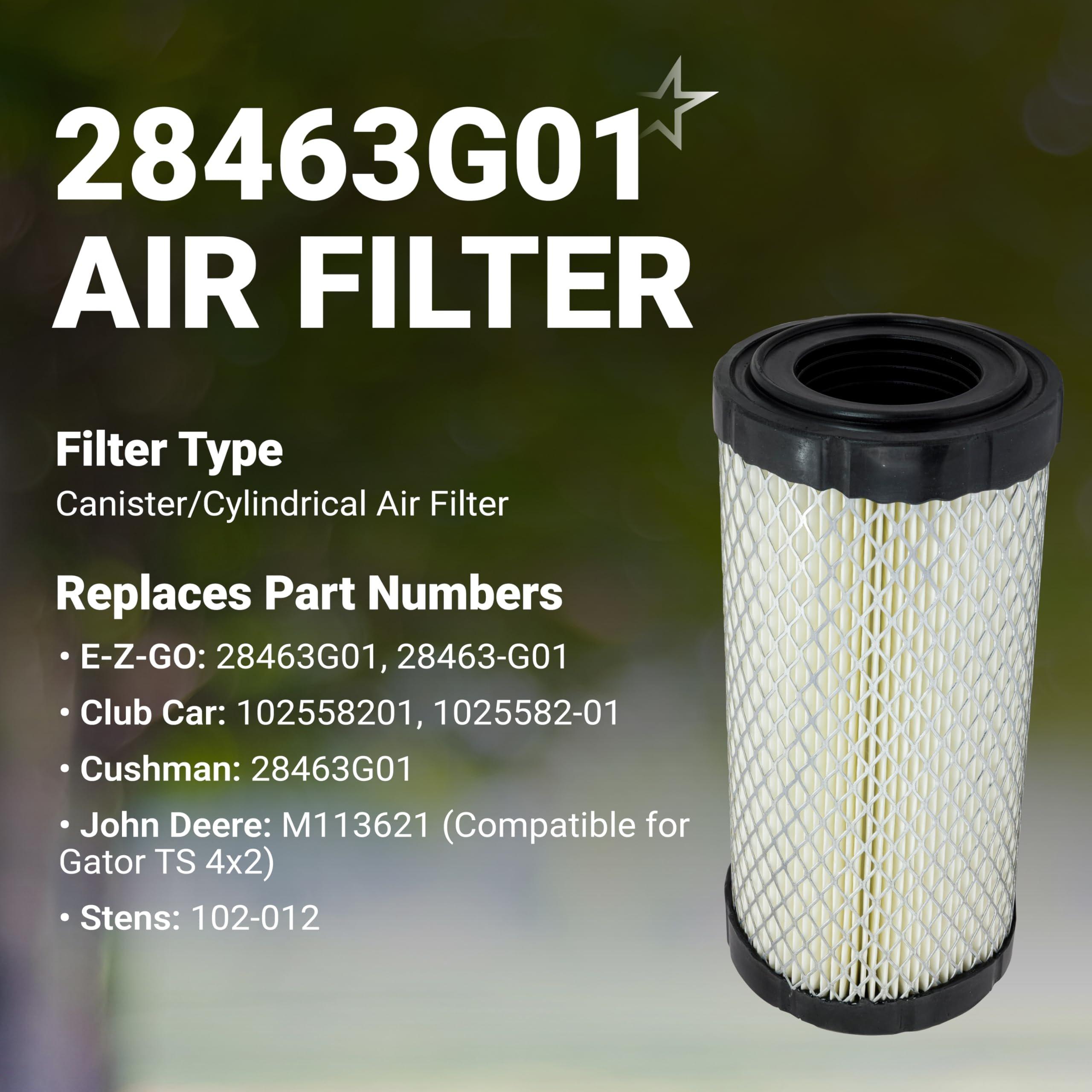 28463G01 Air Filter - EZGO Tune Up Kit E-Z-GO Gas 4-Cycle RXV TXT Medalist Workhorse MPT ST Cushman Hauler - Fits Club Car Precedent Carryall - Includes Spark Plug Fuel Filter Oil Filter image 2