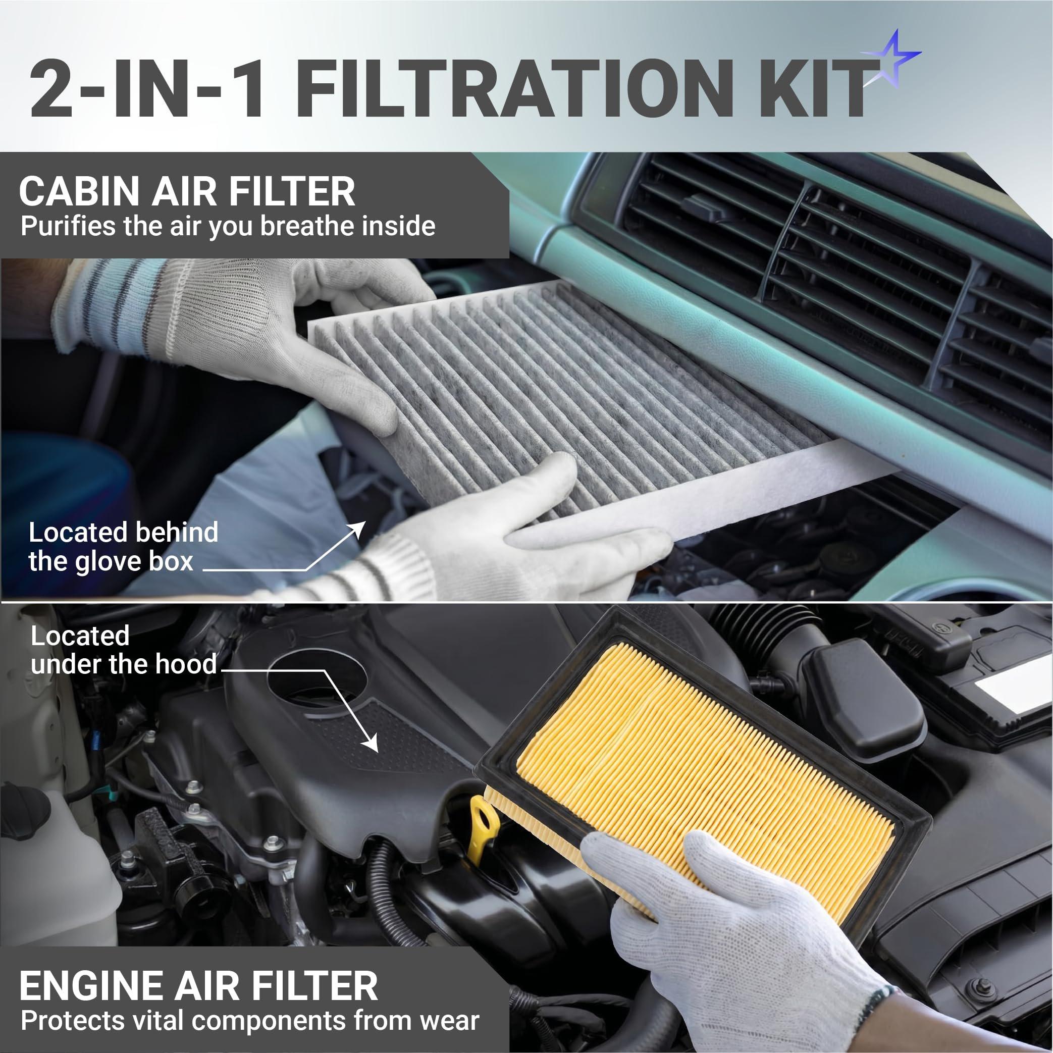WP10322 Cabin Air Filter + CA12289 Engine Air Filter Kit - Fits for Toyota Camry Hybrid RAV4 Hybrid Highlander Hybrid Sienna Venza Corolla Cross Lexus ES300h RX350h NX350h image 3