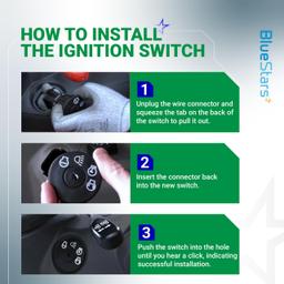 175566 Ignition Switch 7 Terminals 2 Keys & AM138068 Starter Solenoid - Compatible with John Deere L100 L105 L110 L120 - Replaces GY20074 925-1741 94762 175566 175442 725-04439 725-04439B thumbnail 6