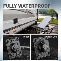 [100% Aluminum] Waterproof Wall Socket Passthrough Kit for Starlink Mini | Aluminum DC 5.5x2.1mm Female Bulkhead Connector and Power Adapter for RV Camper Boat Battery Box Truck thumbnail 7