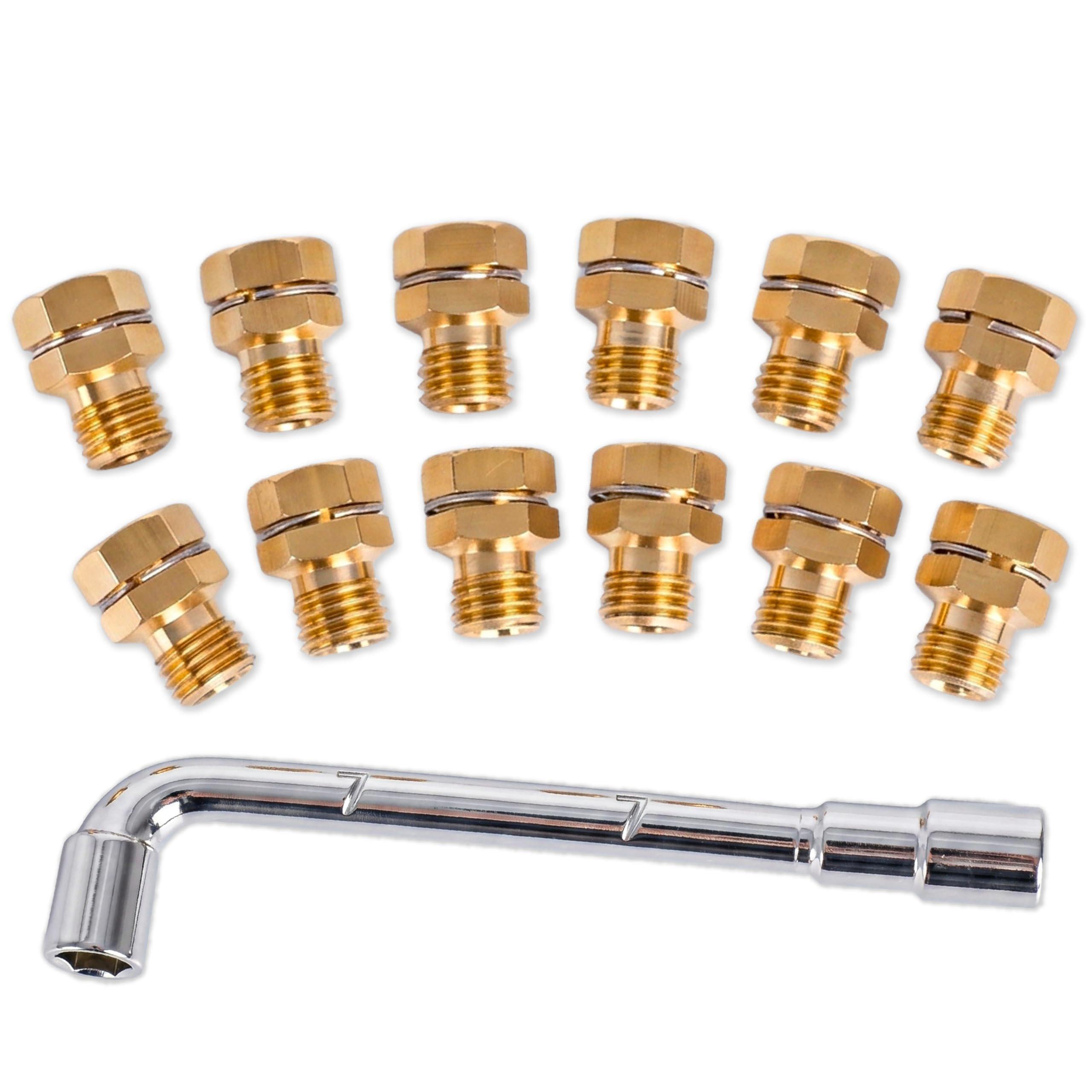 GRLP4 LP Gas Conversion Kit, Natural Gas to Propane Conversion Kit with 12 Brass Orifices and Wrench – Compatible with Frigidaire Kenmore Electrolux Range/Cooktop/Stove with Instruction image 0