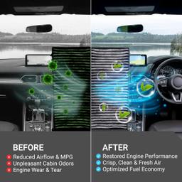 CA11259 Engine Air Filter & KD45-61-J6X Cabin Air Filter Kit for Mazda 3/3 Sport 2014-2018, Mazda 6 2014-2021, CX-5 2013-2025 - Replaces PE07-13-3A0A, CF11811 thumbnail 8