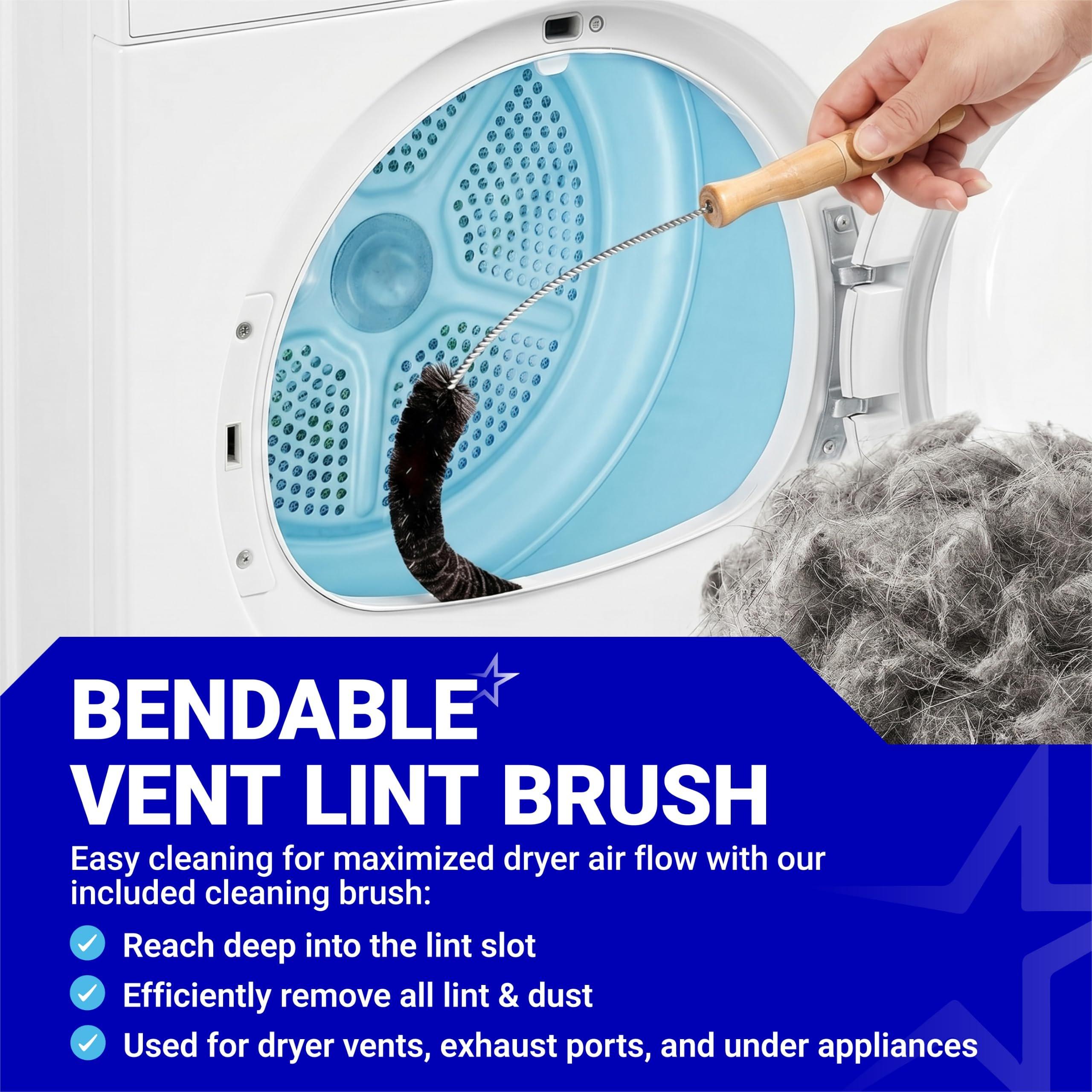 Ultra Durable ADQ56656403 Lint Filter Replacement for LG Dryers and WashTowers - 11.2" x 10.9" Lint Filter Trap Screen Strainer Replaces 4960837 AP7012980 PS16546780 with Cleaning Brush image 6
