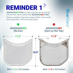 Ultra Durable ADQ56656403 Lint Filter Replacement for LG Dryers and WashTowers - 11.2" x 10.9" Lint Filter Trap Screen Strainer Replaces 4960837 AP7012980 PS16546780 with Cleaning Brush thumbnail 2