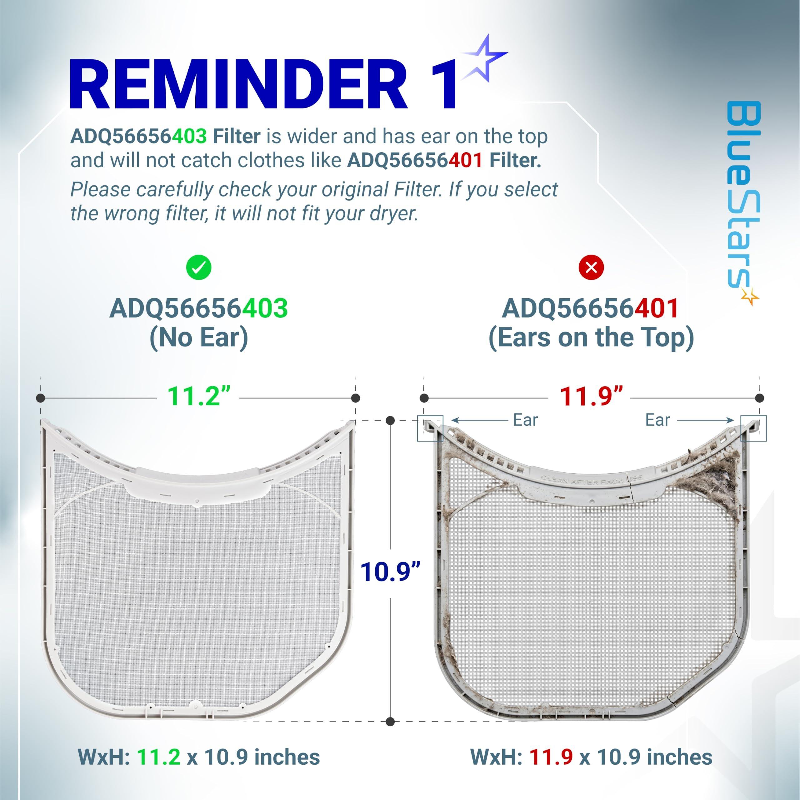 Ultra Durable ADQ56656403 Lint Filter Replacement for LG Dryers and WashTowers - 11.2" x 10.9" Lint Filter Trap Screen Strainer Replaces 4960837 AP7012980 PS16546780 with Cleaning Brush image 2