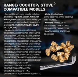 GRLP4 LP Gas Conversion Kit, Natural Gas to Propane Conversion Kit with 12 Brass Orifices and Wrench – Compatible with Frigidaire Kenmore Electrolux Range/Cooktop/Stove with Instruction thumbnail 4
