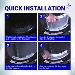 Ultra Durable ADQ56656403 Lint Filter Replacement for LG Dryers and WashTowers - 11.2" x 10.9" Lint Filter Trap Screen Strainer Replaces 4960837 AP7012980 PS16546780 with Cleaning Brush thumbnail 8