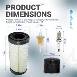 28463G01 Air Filter - EZGO Tune Up Kit E-Z-GO Gas 4-Cycle RXV TXT Medalist Workhorse MPT ST Cushman Hauler - Fits Club Car Precedent Carryall - Includes Spark Plug Fuel Filter Oil Filter thumbnail 1