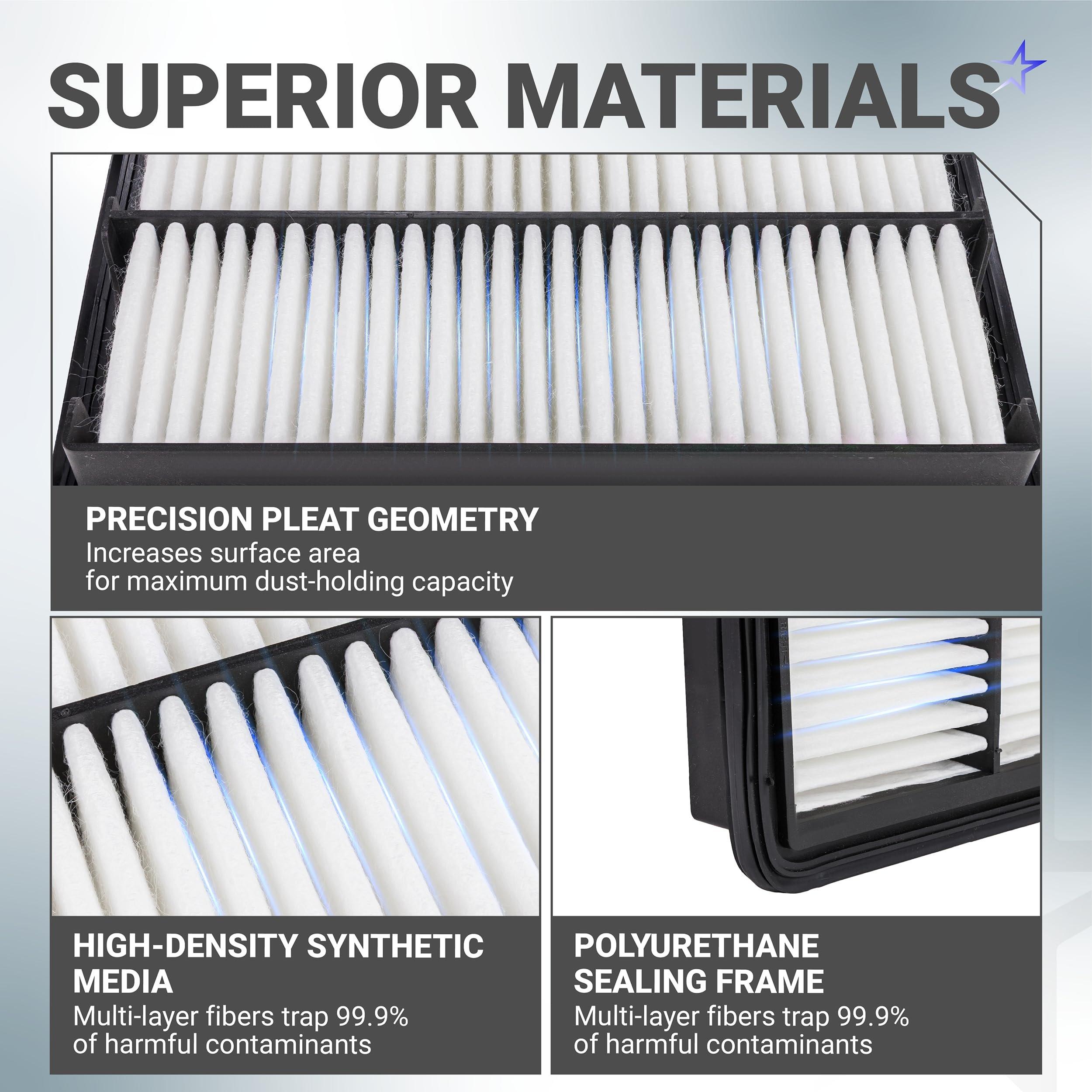 Engine & Cabin Air Filter Kit for Mazda 3 2019-2025, CX-30 2020-2025, Select CX-50 2023-2025 - Includes PAJ8-13-3A0A Engine Air Filter and BDGF-61-J6X Cabin Air Filter image 5