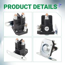 030817 Starter Solenoid 12V 3 Terminals for Hustler Raptor SD SDX Flip-Up FasTrak Zero Turn Lawn Mowers - Solenoid Relay w/ 1 Hole Bracket Replaces Trombetta 8321211210 832-1211-210 thumbnail 6