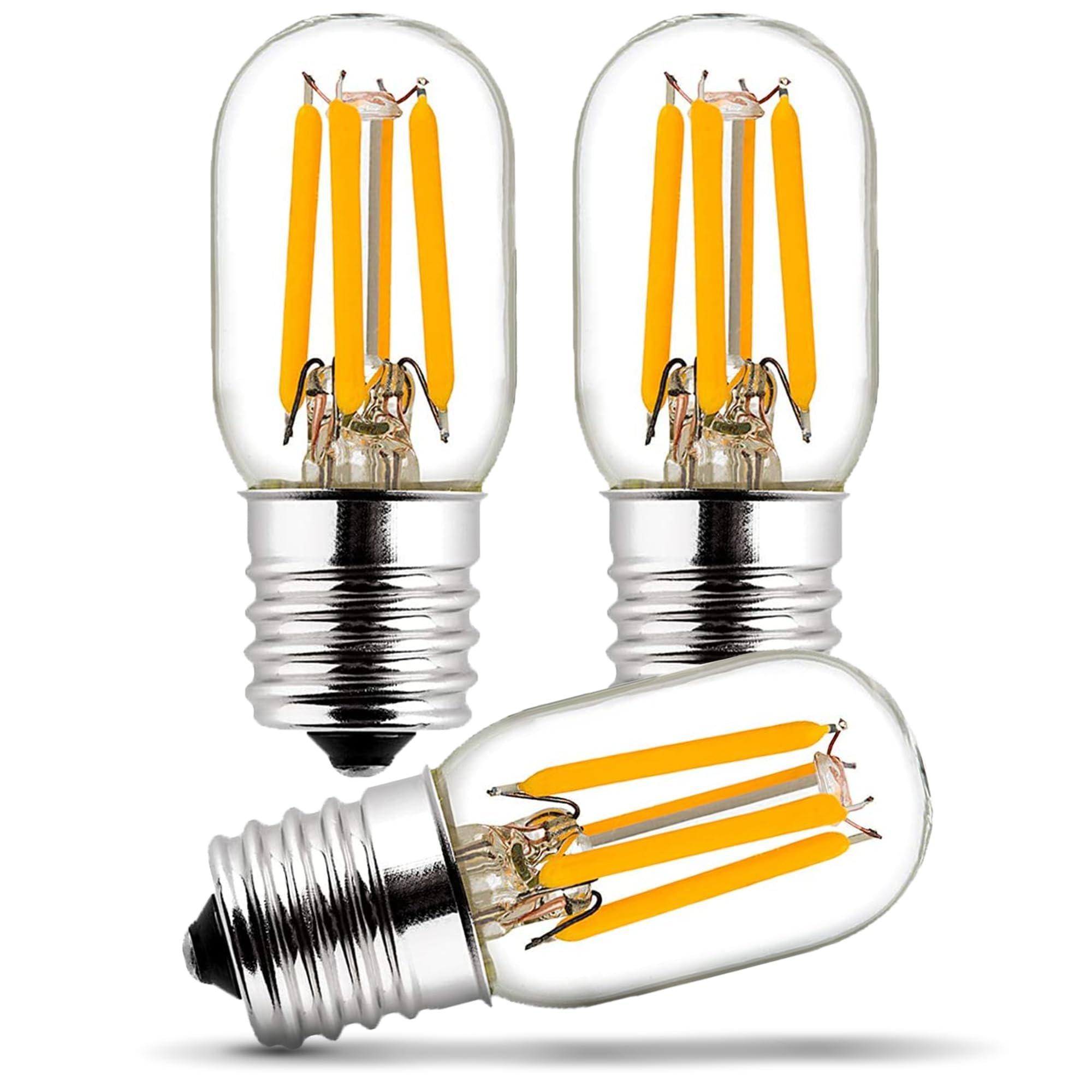 BlueStars E17 T7 LED Bulb 2W 120V (25W Equivalent), 2700K Warm White, 220lm for Microwave Oven, Range Hood, Refrigerator, Appliance Replacement Bulbs - 3 Packs image 0
