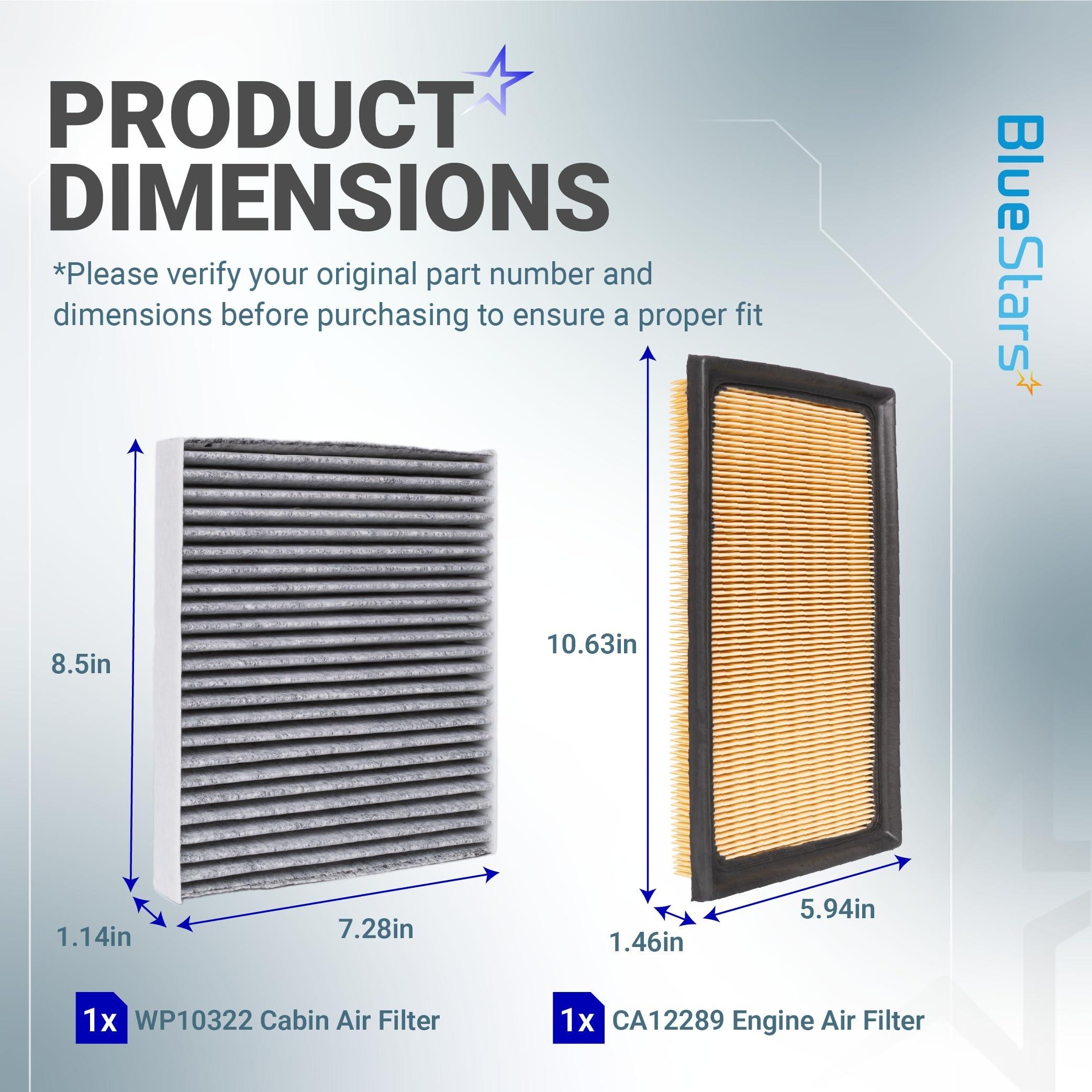 WP10322 Cabin Air Filter + CA12289 Engine Air Filter Kit - Fits for Toyota Camry Hybrid RAV4 Hybrid Highlander Hybrid Sienna Venza Corolla Cross Lexus ES300h RX350h NX350h image 1