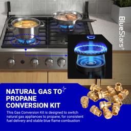 GRLP4 LP Gas Conversion Kit, Natural Gas to Propane Conversion Kit with 12 Brass Orifices and Wrench – Compatible with Frigidaire Kenmore Electrolux Range/Cooktop/Stove with Instruction thumbnail 6
