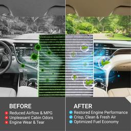 WP10322 Cabin Air Filter + CA12289 Engine Air Filter Kit - Fits for Toyota Camry Hybrid RAV4 Hybrid Highlander Hybrid Sienna Venza Corolla Cross Lexus ES300h RX350h NX350h thumbnail 8