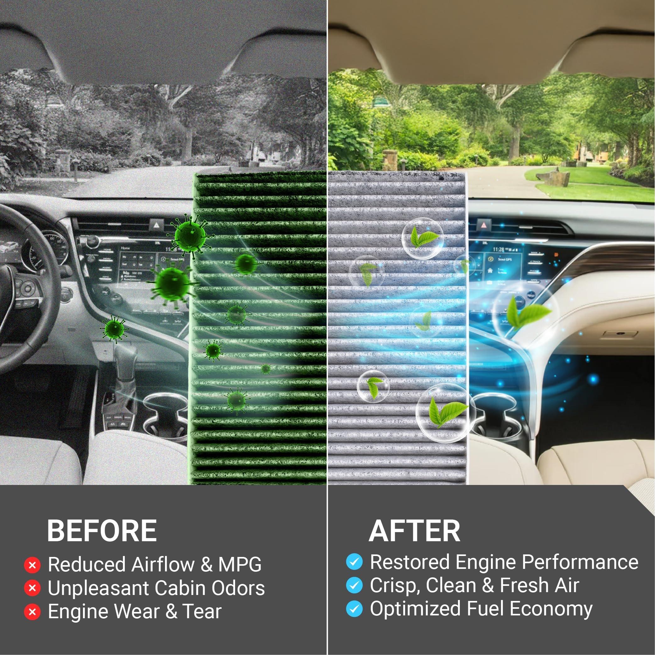 WP10322 Cabin Air Filter + CA12289 Engine Air Filter Kit - Fits for Toyota Camry Hybrid RAV4 Hybrid Highlander Hybrid Sienna Venza Corolla Cross Lexus ES300h RX350h NX350h image 8