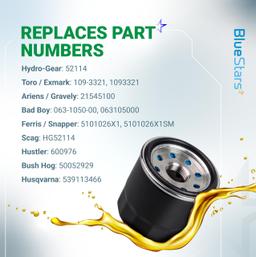 2 Pcs 52114 Oil Filter for Hydro-Gear 52114 Toro Exmark 109-3321 thumbnail 2
