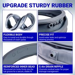 [NEW] BlueStars MDS47123619 Washer Door Seal with Extra Removal Tools thumbnail 4