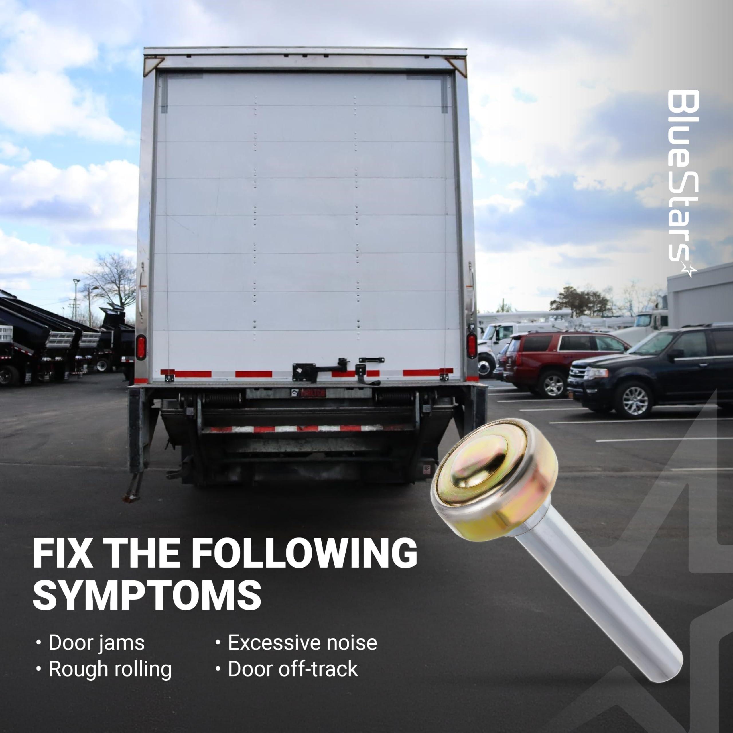 BlueStars 12 Pack Truck and Trailer Door Rollers Garage Door Rollers Hardware On Box Truck Rollup Door - Fit for 1" Track - 7/16'' Diameter x 2-3/4'' Long Rod image 3