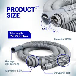 [NEW] BlueStars AEM74333104 AEM74333101 Dishwasher Drain Hose Assembly thumbnail 1